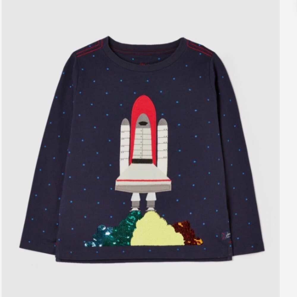NEW Joules Boys Rocket Long Sleeve Shirt Size 9 Years